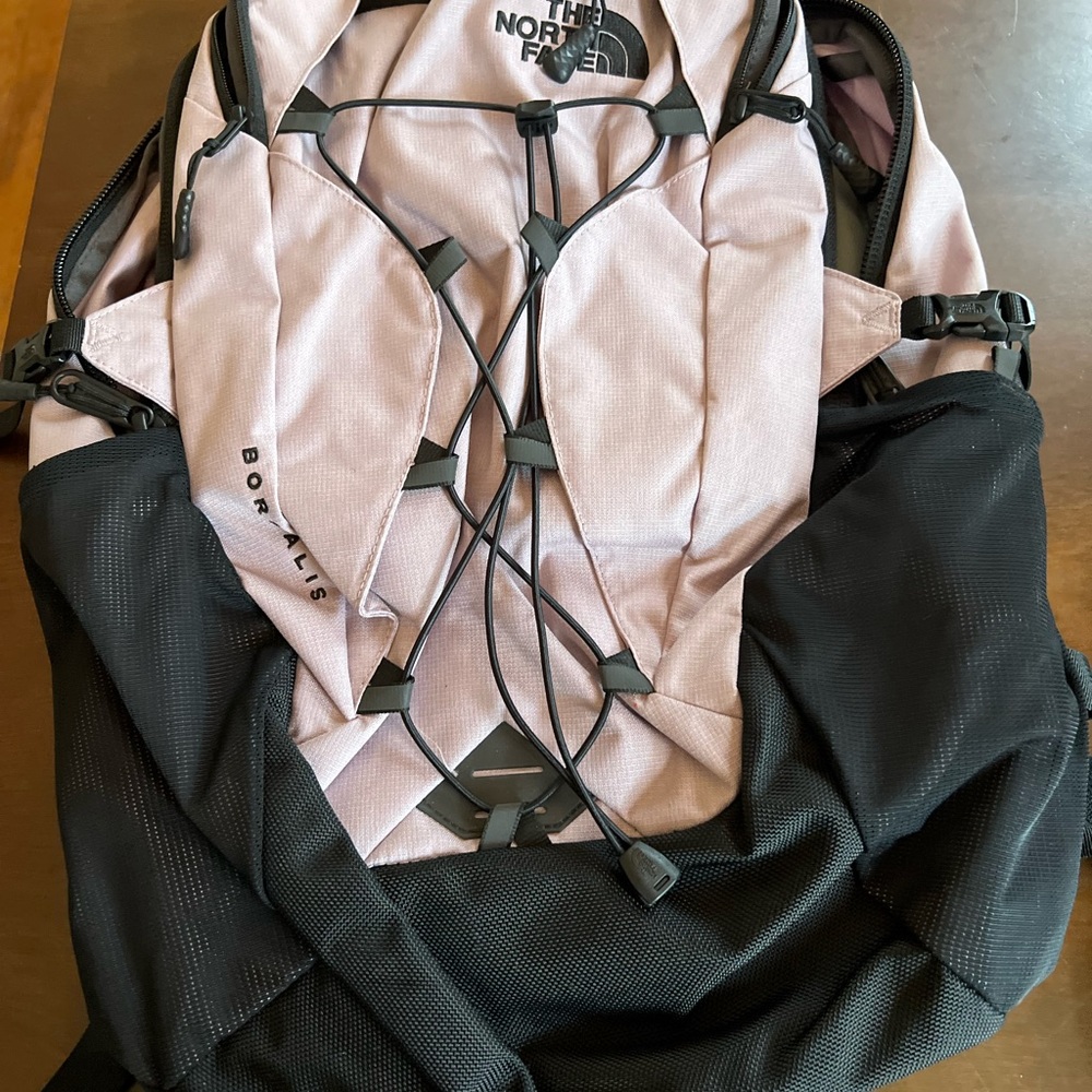 Pink NorthFace book bag